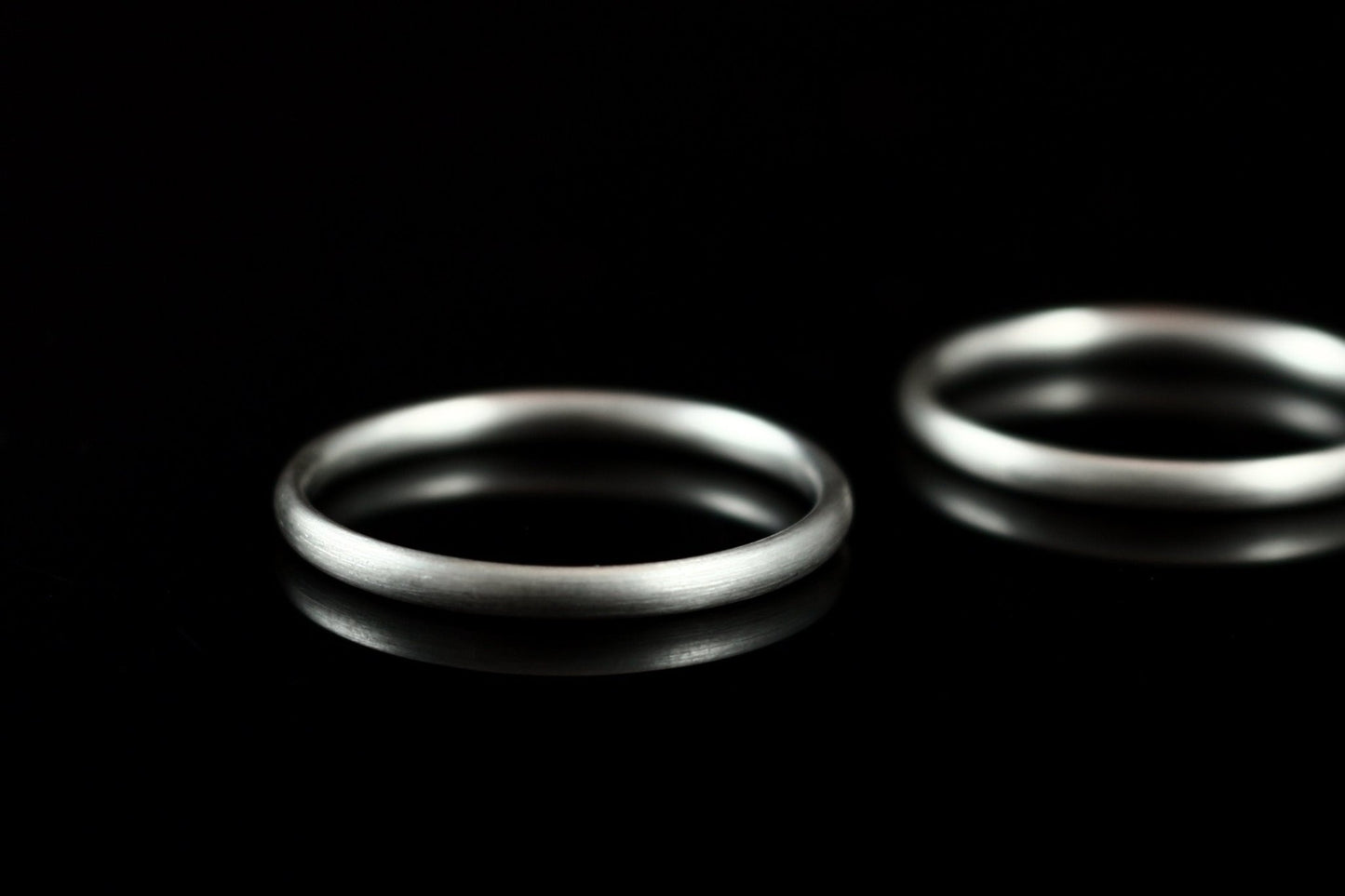 Silber Eheringe (925) | schlicht | 2 mm | schmal | oval, gerundet, klassisch - Goldschmiede Miret