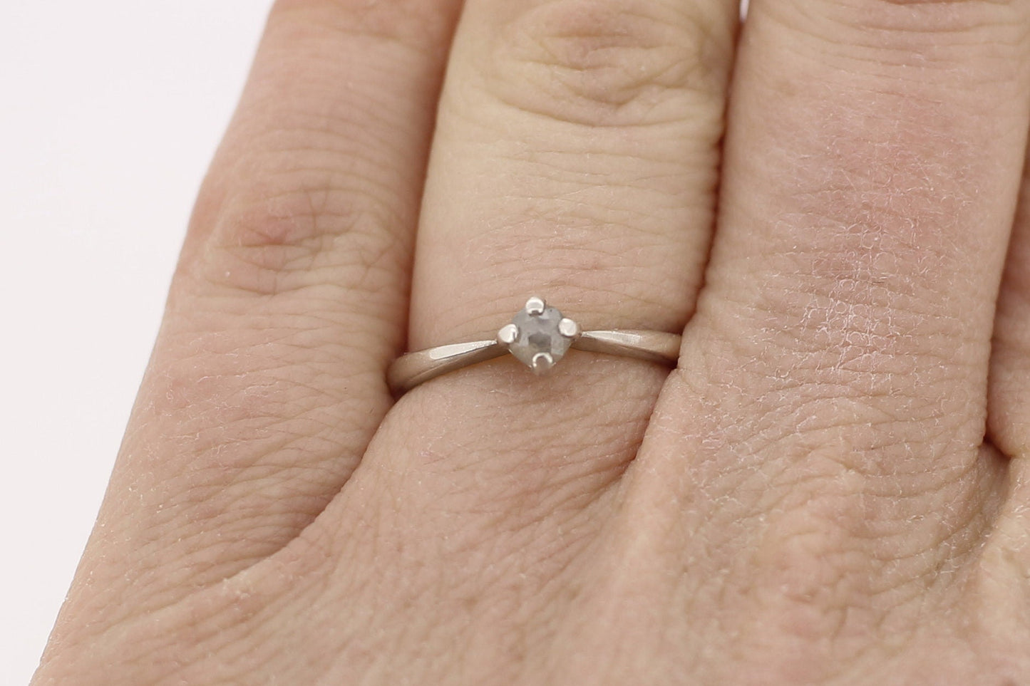 Silber Verlobungsring | Vorsteckring | Rosenschliff Diamant - Goldschmiede Miret